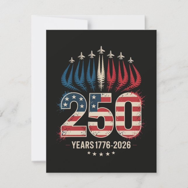 Invitation 250 Ans Anniversaire Amérique (Devant)