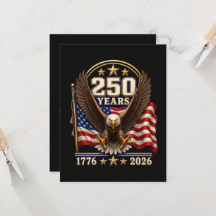 Invitation 250 Ans d'Amérique Anniversaire 250e