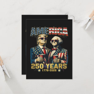 Invitation 250 ans d'Amérique Anniversaire 250e Trump 