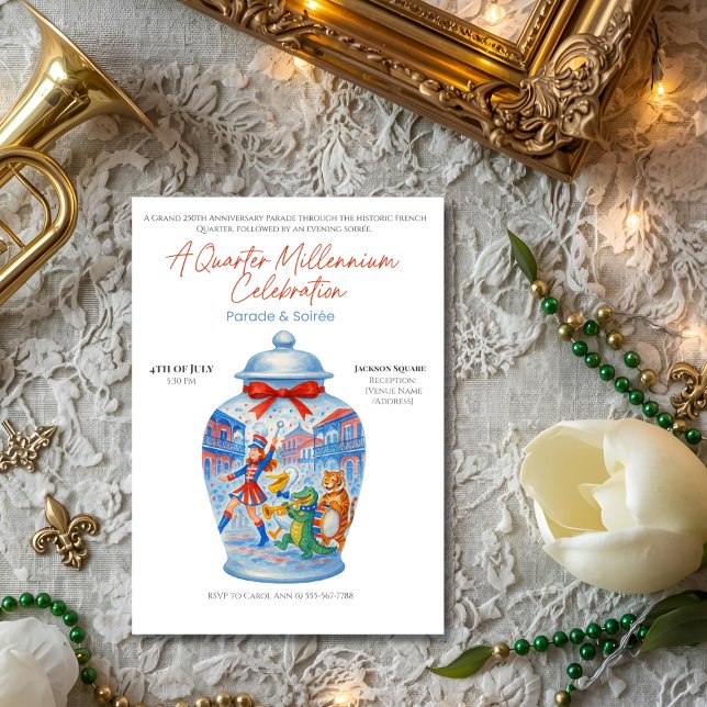 Invitation 250 ans Ginger Jar Parade & Soirée (250 years Anniversary Ginger Jar Parade & Soirée)