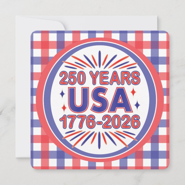 Invitation 250 ans USA | Semiquinentenaire 1776-2026 (Devant)