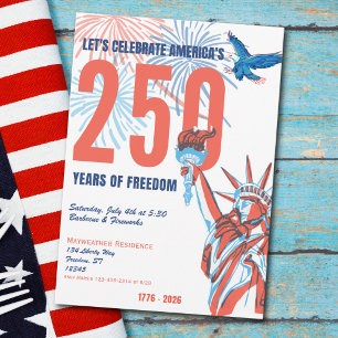 Invitation 250e anniversaire d'Amérique Statue de la Liberté 
