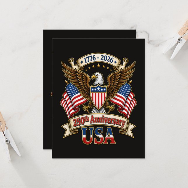 Invitation 250e anniversaire des États-Unis (Devant/Arrière en situation)