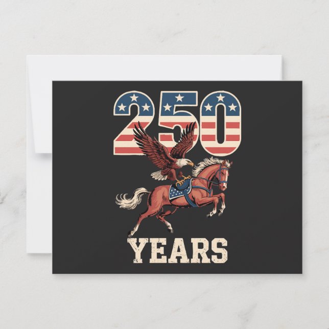 Invitation 250e anniversaire des États-Unis (Devant)