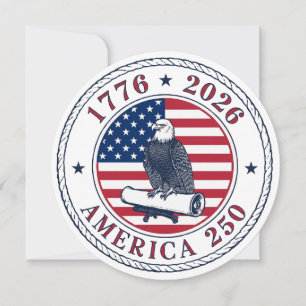 Invitation 250e anniversaire des États-Unis 1776-2026