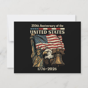 Invitation 250e anniversaire des États-Unis 250 ans 4 juillet