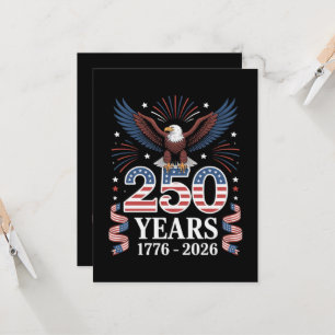 Invitation 250e anniversaire États-Unis 1776 2026 Aigle patri