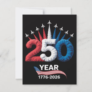 Invitation 250e anniversaire USA Patriotique 250 ans