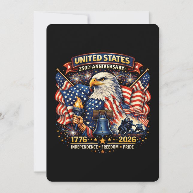 Invitation 250th Anniversary USA 1776–2026 American Heritage (Devant)