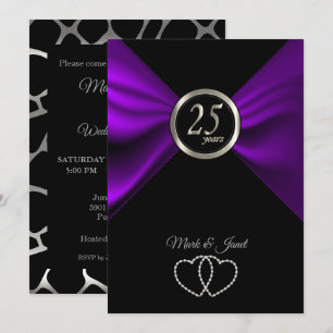 Invitation 25e anniversaire de l'argent - Motif de la Girafe