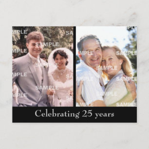 Invitation 25e anniversaire de mariage Argent
