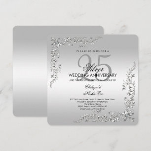 Invitation 25e anniversaire de mariage décoration