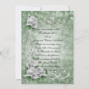 Invitation 25e anniversaire de mariage renouvellement de vœux