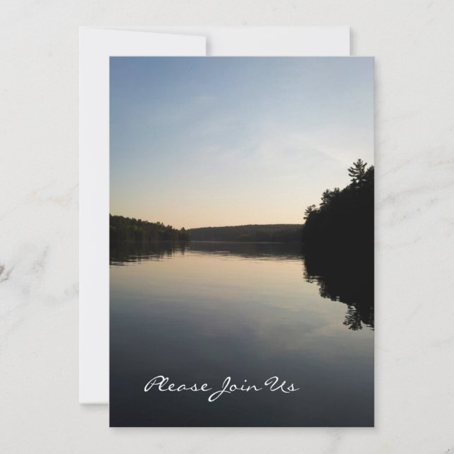 Invitation 25e anniversaire du Mariage Coucher de soleil sur  (Devant)