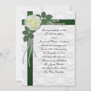 Invitation 25e anniversaire du Mariage renouvellement du voeu