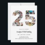 Invitation 25e anniversaire Numéro 25 Photo personnalisée Col<br><div class="desc">Marquez vingt-cinq ans de merveilleux souvenirs et des aventures avec ce captivant 25e anniversaire Numéro Photo Collage. Ce modèle personnalisable est le mélange parfait de créativité et de sentiment, vous permettant de créer un cadeau vraiment mémorable pour la journée spéciale de votre bien-aimé. Capturez l'essence d'années incroyables dans un seul...</div>