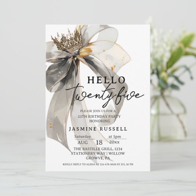 Invitation 25e Vingt-cinq Femmes de fête d'anniversaire (Debout devant)