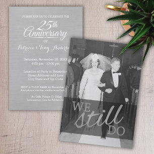 Invitation 25ème anniversaire du Mariage avec photo - Nous le