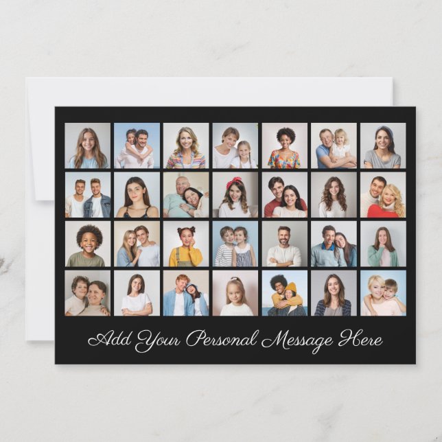 Invitation 28 Collage Photo Ajoutez votre message personnalis (Devant)