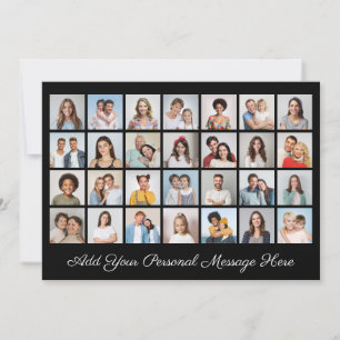 Invitation 28 Photo Collage Ajoutez votre couleur modifiable 