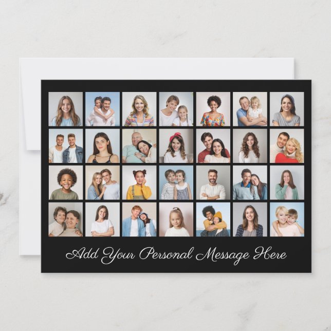 Invitation 28 Photo Collage Ajoutez votre message personnalis (Devant)