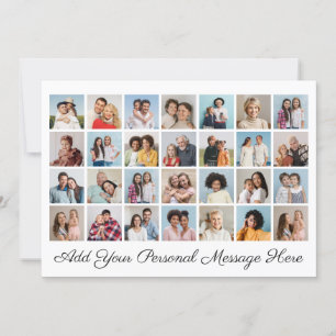 Invitation 28 Photo Collage Ajoutez Votre Propre Salutation