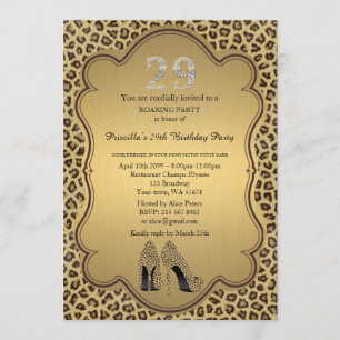 Invitation 29ème, fête d'anniversaire 29ème, Chaussures de ta