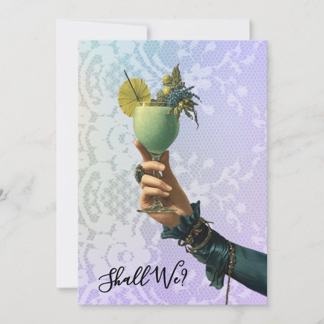 Invitation *~* 2 A101 Cocktail  PHOTO  Orné  EVEILLES DE FILL (Devant)