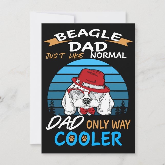 Invitation 2 Dad Beagle Dad Cooler (Devant)