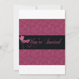 Invitation 2 de boule de mascarade
