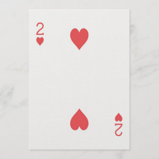 Invitation 2 de Hearts Playing Card Las Vegas Mariage