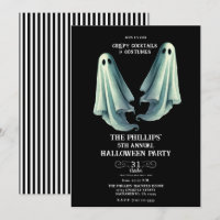 2 Fantômes Fête de fantômes effrayants d'Halloween
