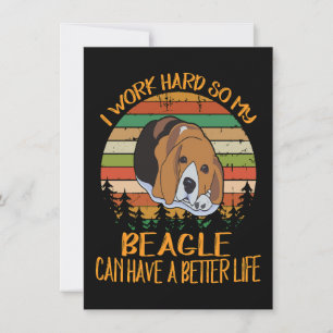 Invitation 2 Je Travaille Dur Pour Que Mon Beagle Ait Une Mei