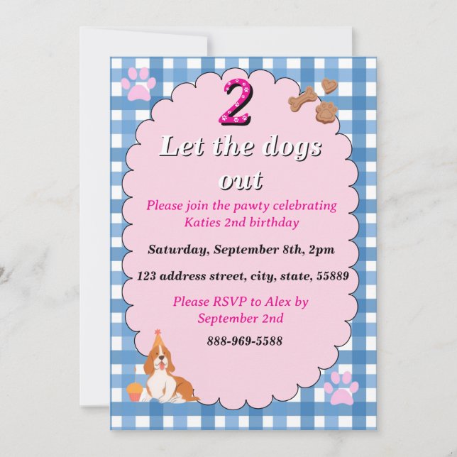 Invitation 2 laissez les chiens sortir (Devant)