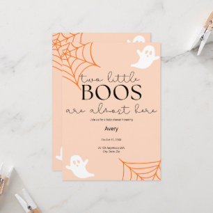 Invitation 2 Little Boos Baby shower jumeau