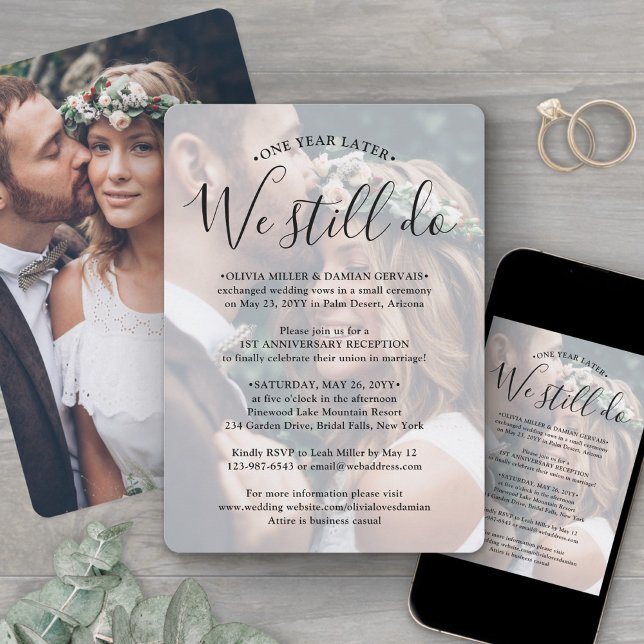 Invitation 2 Photo Anniversaire Réception Nous Faisons Toujou (Créateur téléchargé)