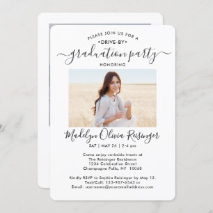 Invitation 2 Photo Conduite par la fête de graduation Parade 