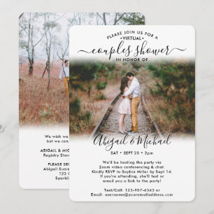 Invitation 2 Photo Couples virtuels Fête des mariées par cour