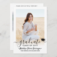 2 Photo Drive-By Graduation Parade Simple Moderne