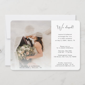 Invitation 2 Photo Nous nous sommes mariés Annonce Simple