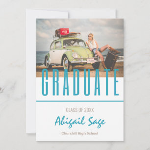 Invitation 2 Photo Plage Moderne Branchée Ver 2 Graduation
