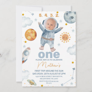 Invitation 2 Photo Premier voyage autour du soleil 1er annive