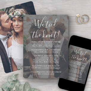 Invitation 2 Photo Réception de mariage Nous nous sommes mari