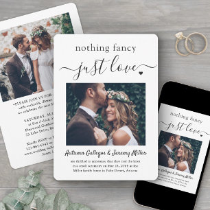 Invitation 2 Photo Rien De Fancy Just Love Mariage Elopement