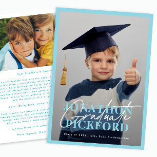 Invitation 2 Photo TOUTE COULEUR KINDERGARTEN Graduation Part