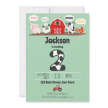 2e anniversaire de ferme Animaux Oink Baa Moo Enfa