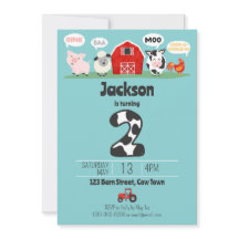 2e anniversaire de ferme Animaux Oink Baa Moo Enfa