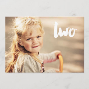 Invitation 2e anniversaire Numéro deux photo Overlay Invitati