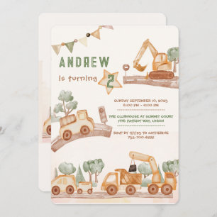 Invitation 2e anniversaire personnalisé pour garçon