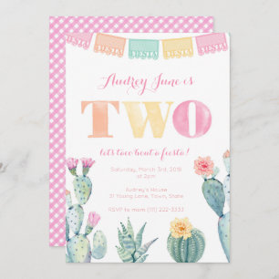 Invitation 2ème anniversaire pour fille - Taco à propos d'une